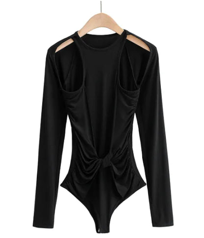 Fashion Cutout Long Sleeve T-Shirt for Women