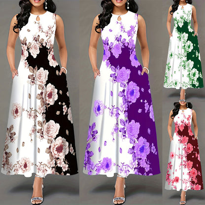 Round Neck Printed Dress for Fashion Enthusiasts
