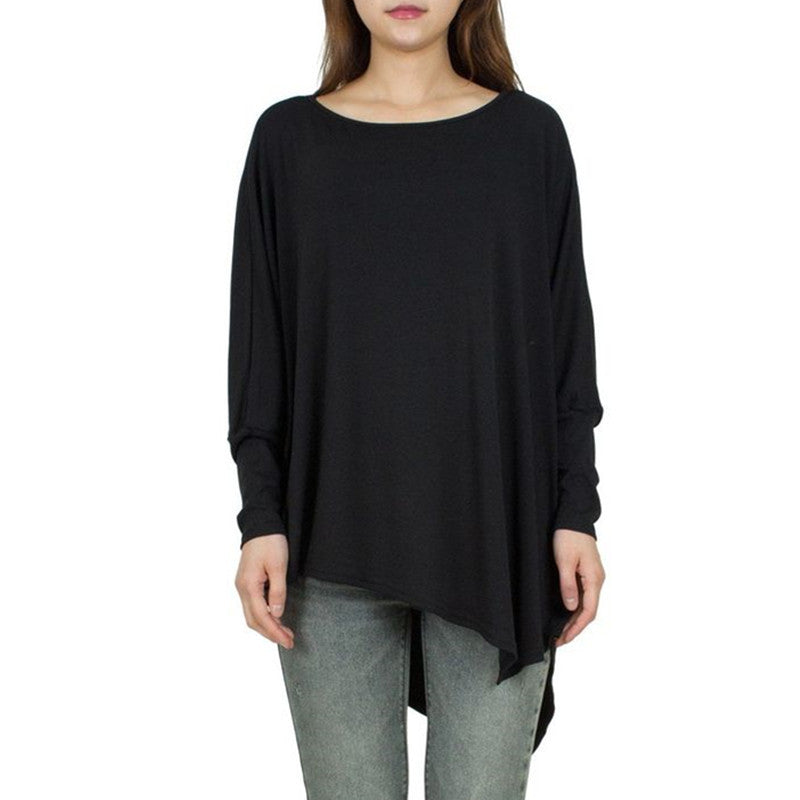 Plus Size Women's Irregular Hem T-Shirt & Hoodie