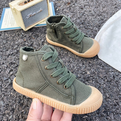 Autumn Winter Trendy High-Top Canvas Shoes for Boys