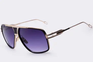 Metallic Retro Sunglasses for Street Style Fashion
