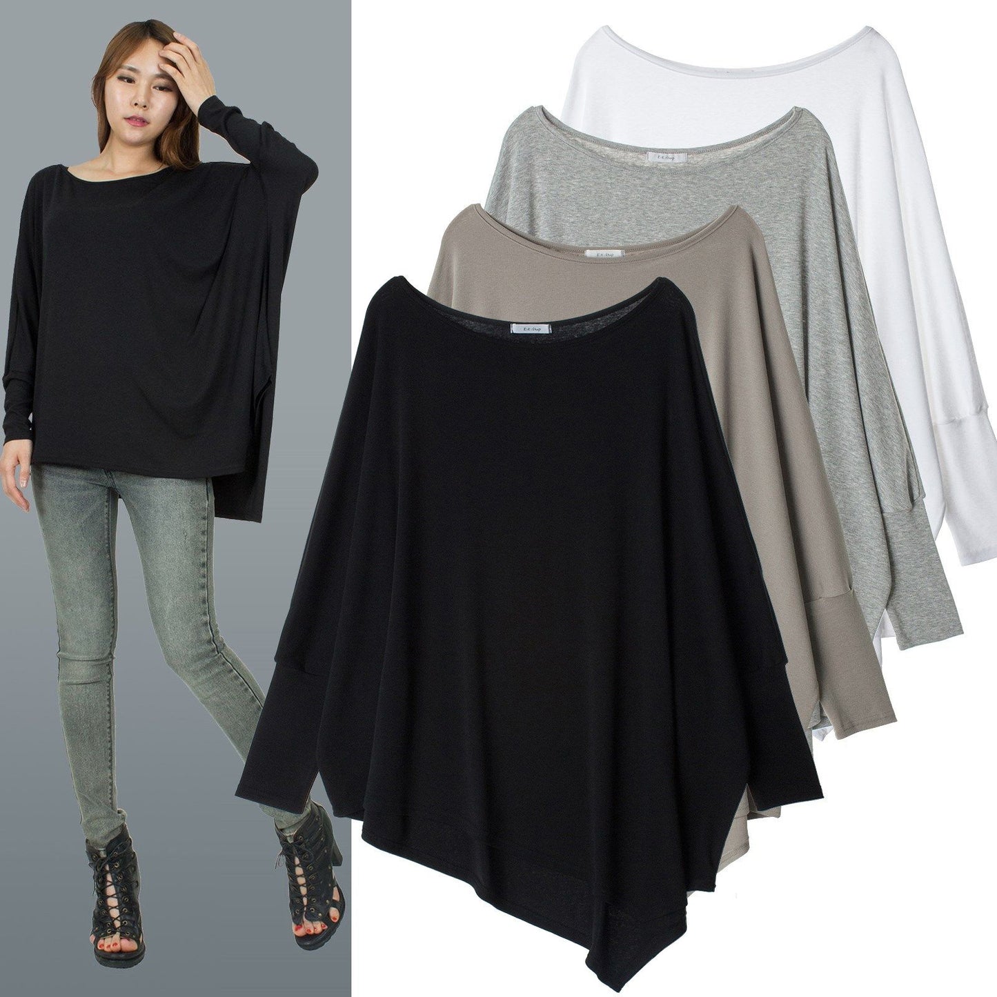 Plus Size Women's Irregular Hem T-Shirt & Hoodie