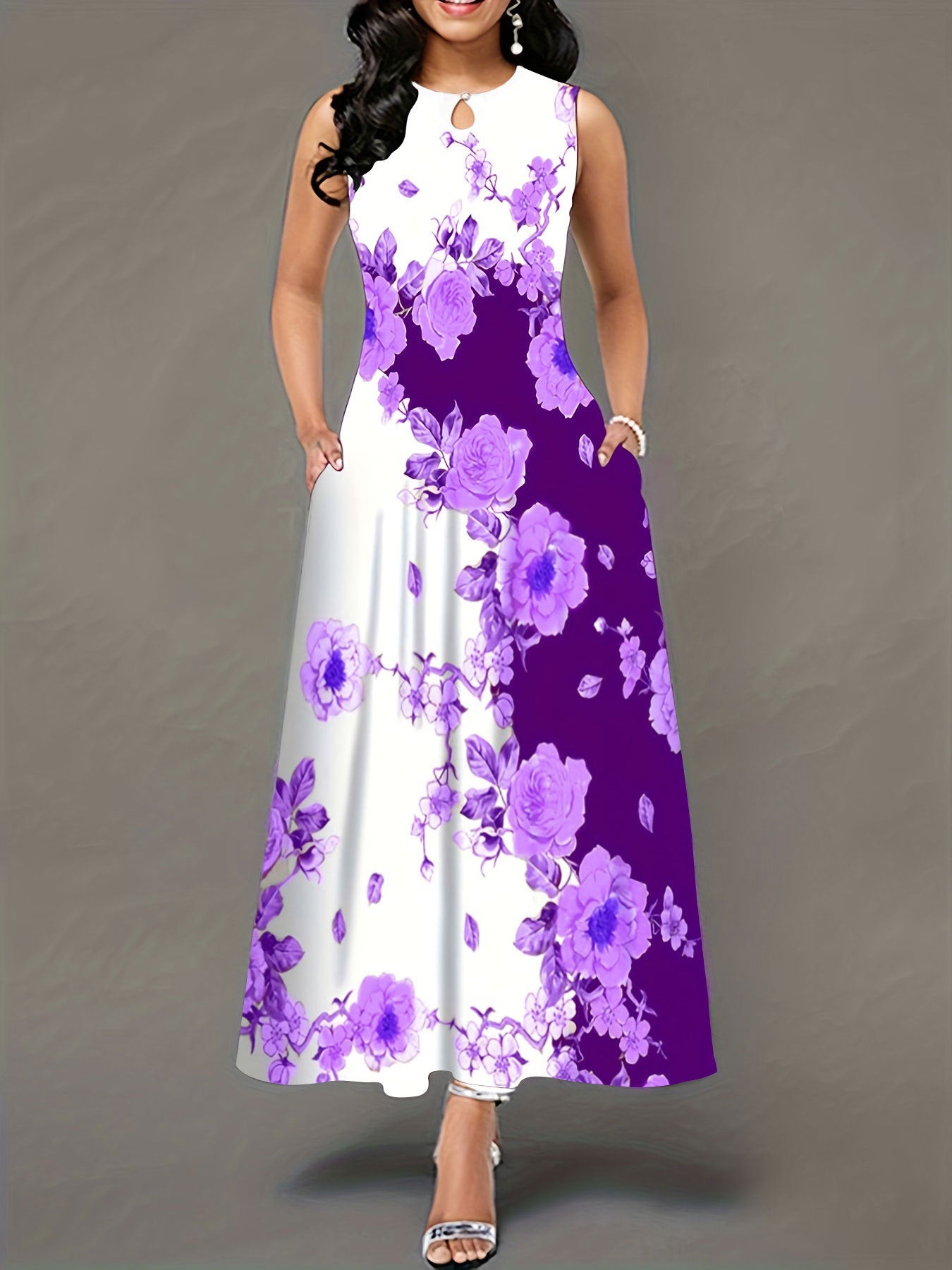 Round Neck Printed Dress for Fashion Enthusiasts