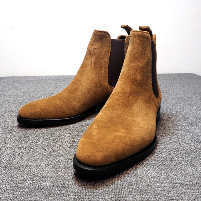Vintage High-Top Leather Martin Boots for Men