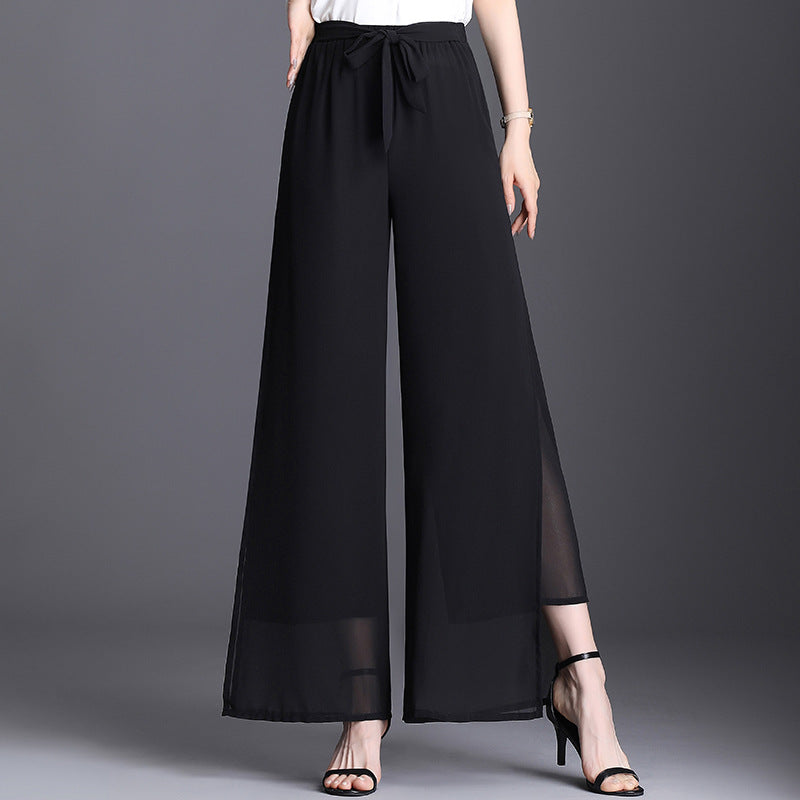 Chiffon Wide-Leg Pants for Plus Size Women