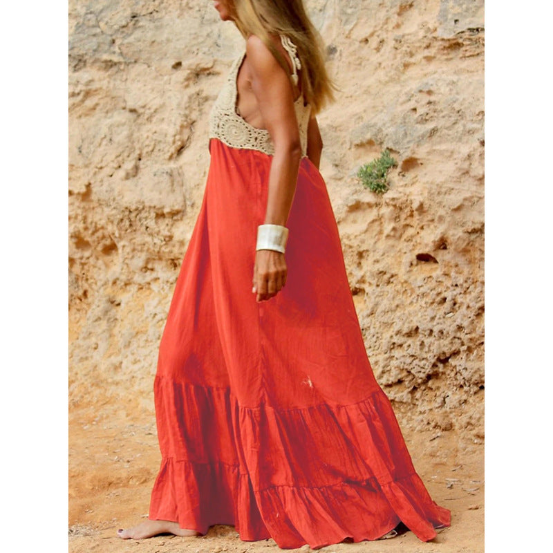 Elegant V-neck Halter Strap Dress