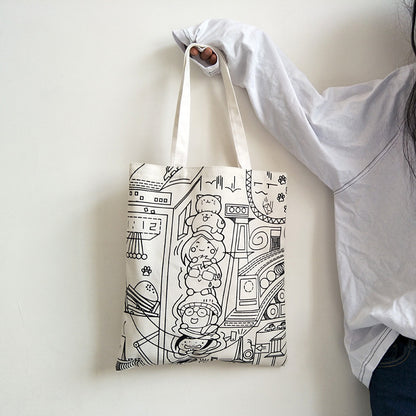New Japanese Korean Style Canvas Bag for Women