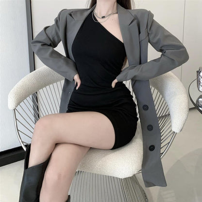 Trendy Two-Piece Slim Dress Set