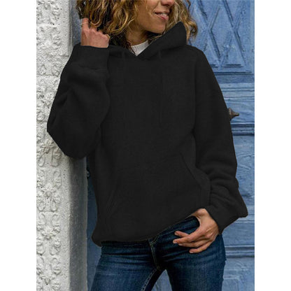 Loose Fit Women's Solid Crew Neck Sweater