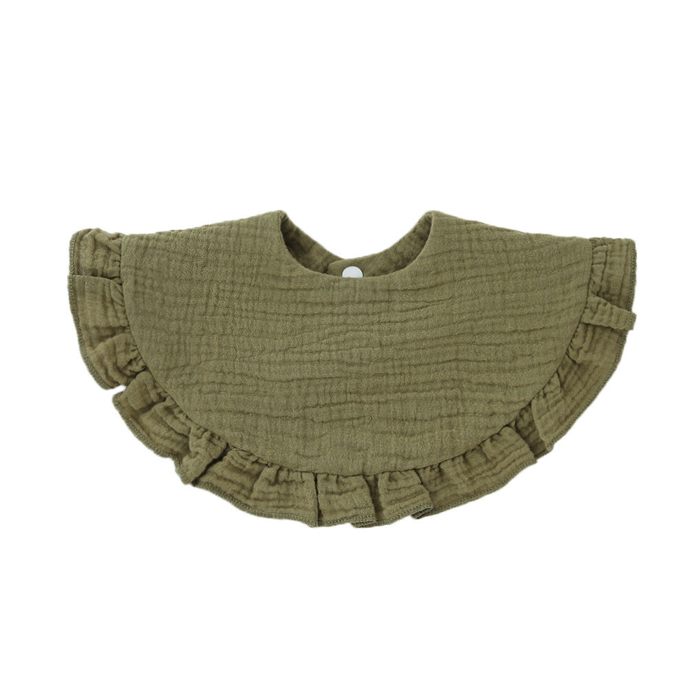Soft Cotton Ruffle Bib For Infants And Toddlers