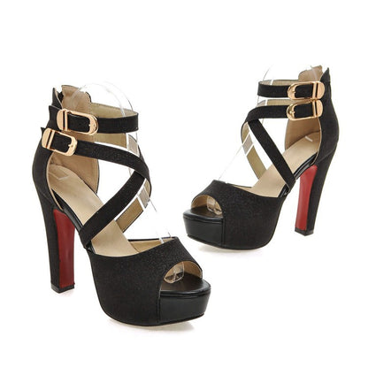 Women's Waterproof Platform High Heels Sandals