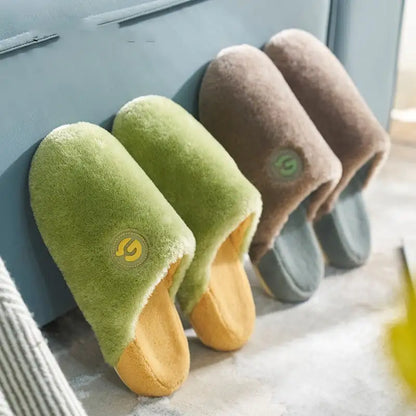 Women's Plush Cotton Slippers for Autumn and Winter