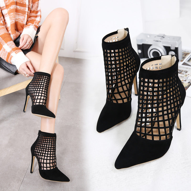 Cutout Sandals and Pointed High Heels