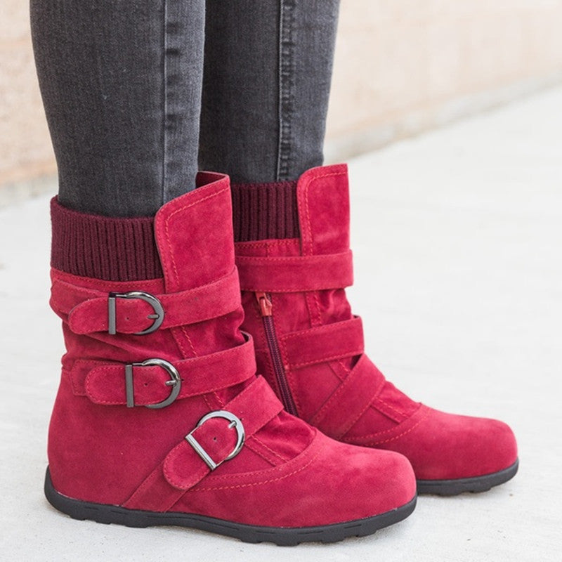 Winter New Cotton Shoes - Plus Size Suede Boots