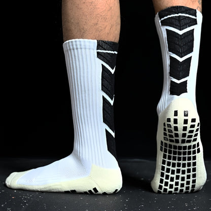 Non-Slip Soccer Grip Socks with Towel Bottom for Enhanced Performance and Stability in Sports