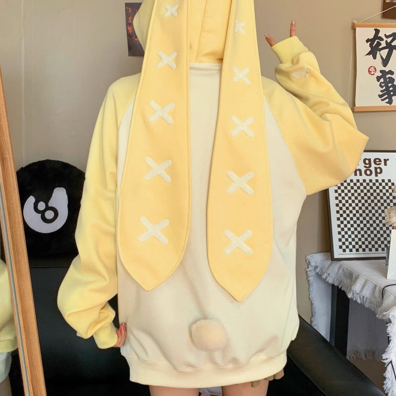 Cute Women's Casual Loose Hooded Sweater for Fall/Winter