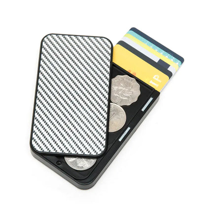 Carbon Fiber Pattern Anti-Theft Credit Card Holder