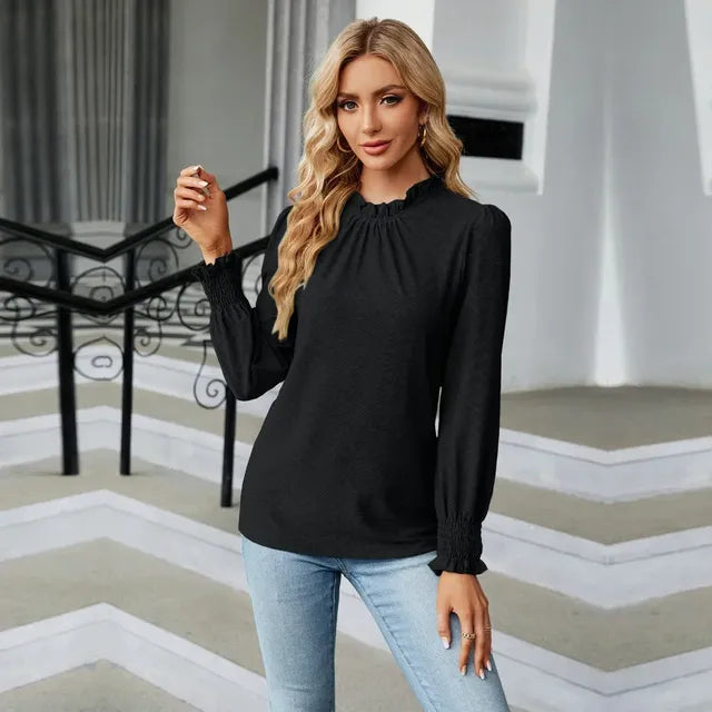 Elegant Long Sleeve Women's Shirts and Blouses