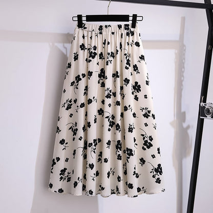 Plus Size Women's Fashion Chiffon Skirt