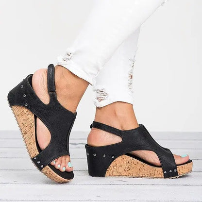 Wedge Peep-Toe High Heels for Women Sandals