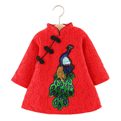 Girl's Dress with Qipao Style
