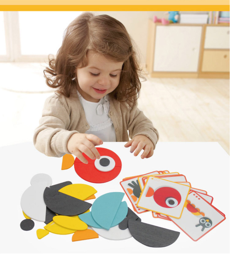 Wooden Brain Teaser Tangram Puzzle Toy