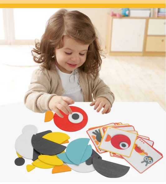 Wooden Brain Teaser Tangram Puzzle Toy