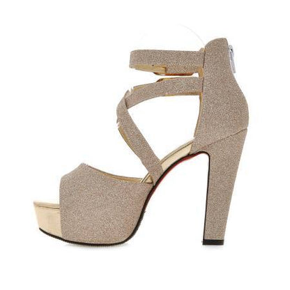 Women's Waterproof Platform High Heels Sandals