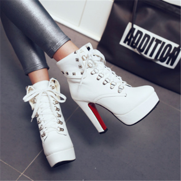 Women's High Heel Ankle Boots - Ultra High Heels