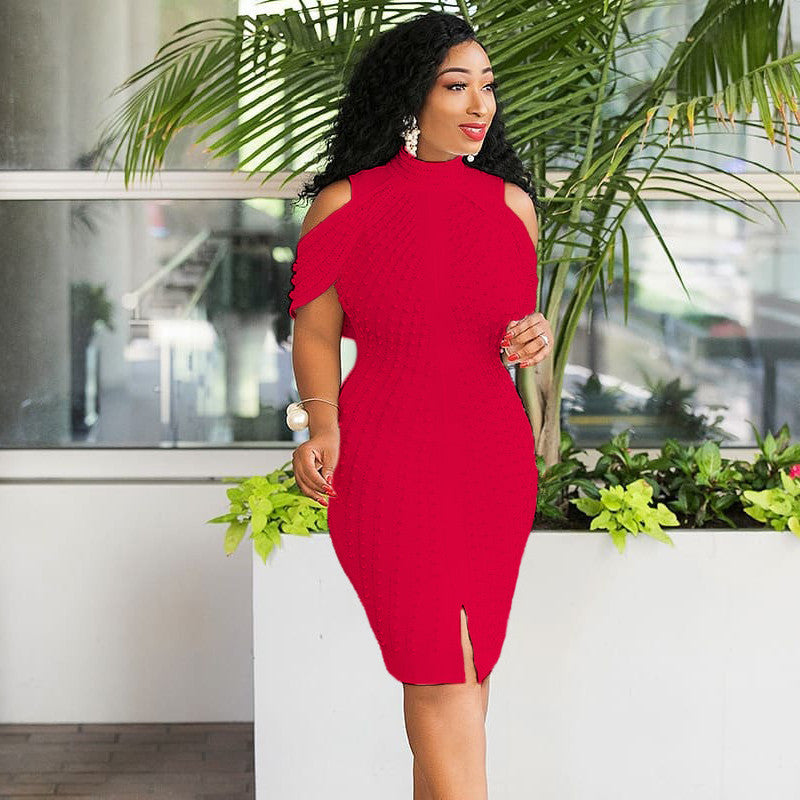Plus Size White Beaded Dress - Fashionable & Sexy