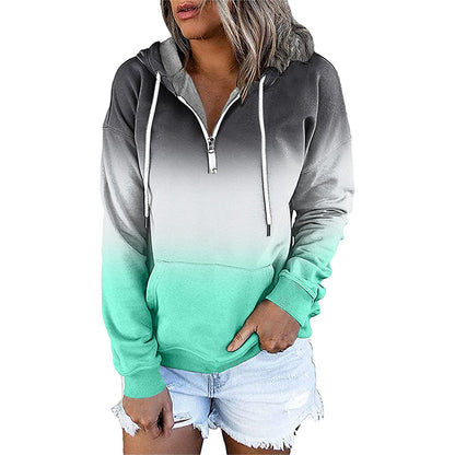 Hooded Drawstring Long Sleeve Women's Sweatshirt