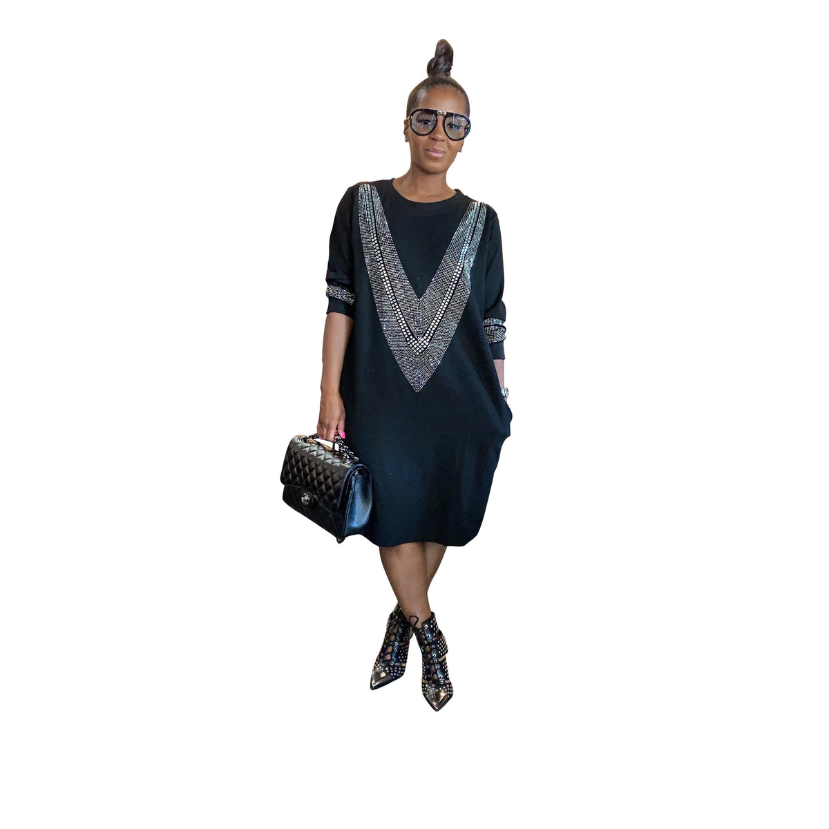 YZ1224 Women's Casual Loose Dress
