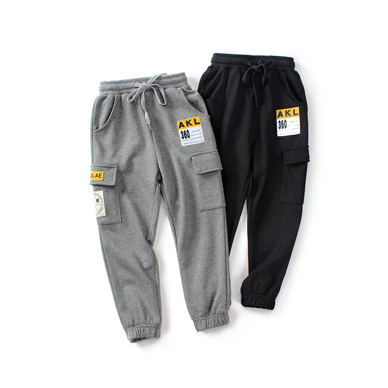 Boys' Knit Sports Pants with Print