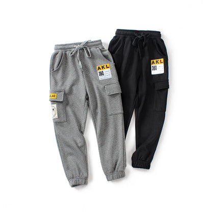 Boys' Knit Sports Pants with Print