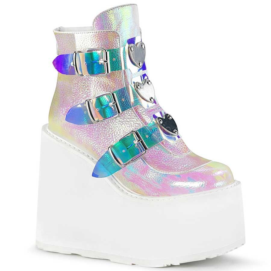 Women's Leather Ankle Boots with Chunky Heels