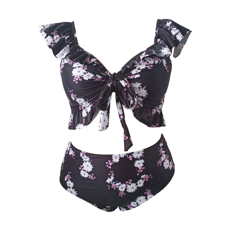 Plus Size High Waist Push Up Bikini Set for Women