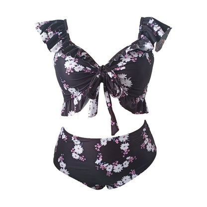 Plus Size High Waist Push Up Bikini Set for Women