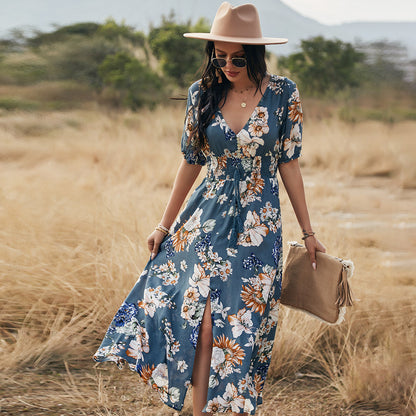 Summer New Bohemian Print Dress for Women