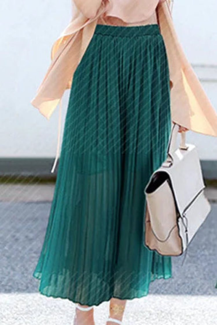 Plus Size Loose Chiffon Wide Leg Pants for Summer