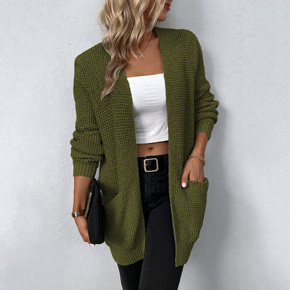 "New Loose Large Size Knitted Cardigan for Women"