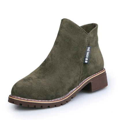 Korean Style Fleece-Lined Martin Boots