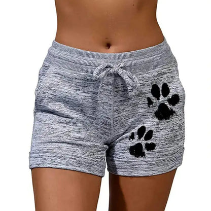 Women's Printed Yoga Shorts with Elastic Waistband