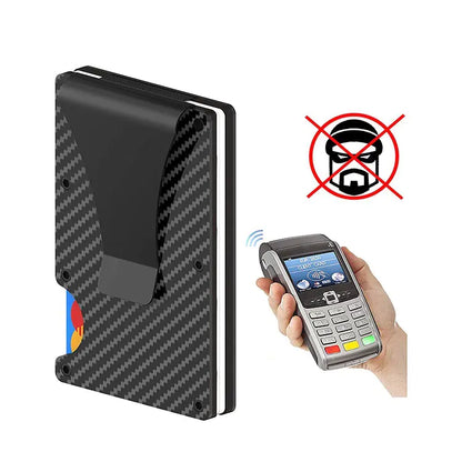 RFID Blocking Carbon Fiber Wallet and Card Holder