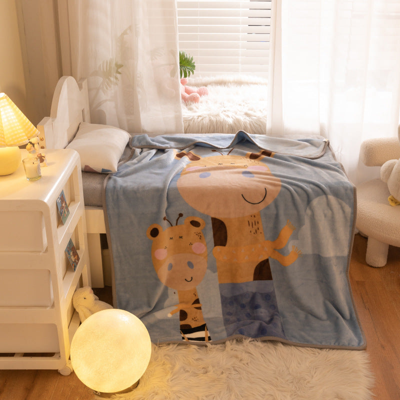 Cartoon Nursery Nap Blanket for Infants and Toddlers