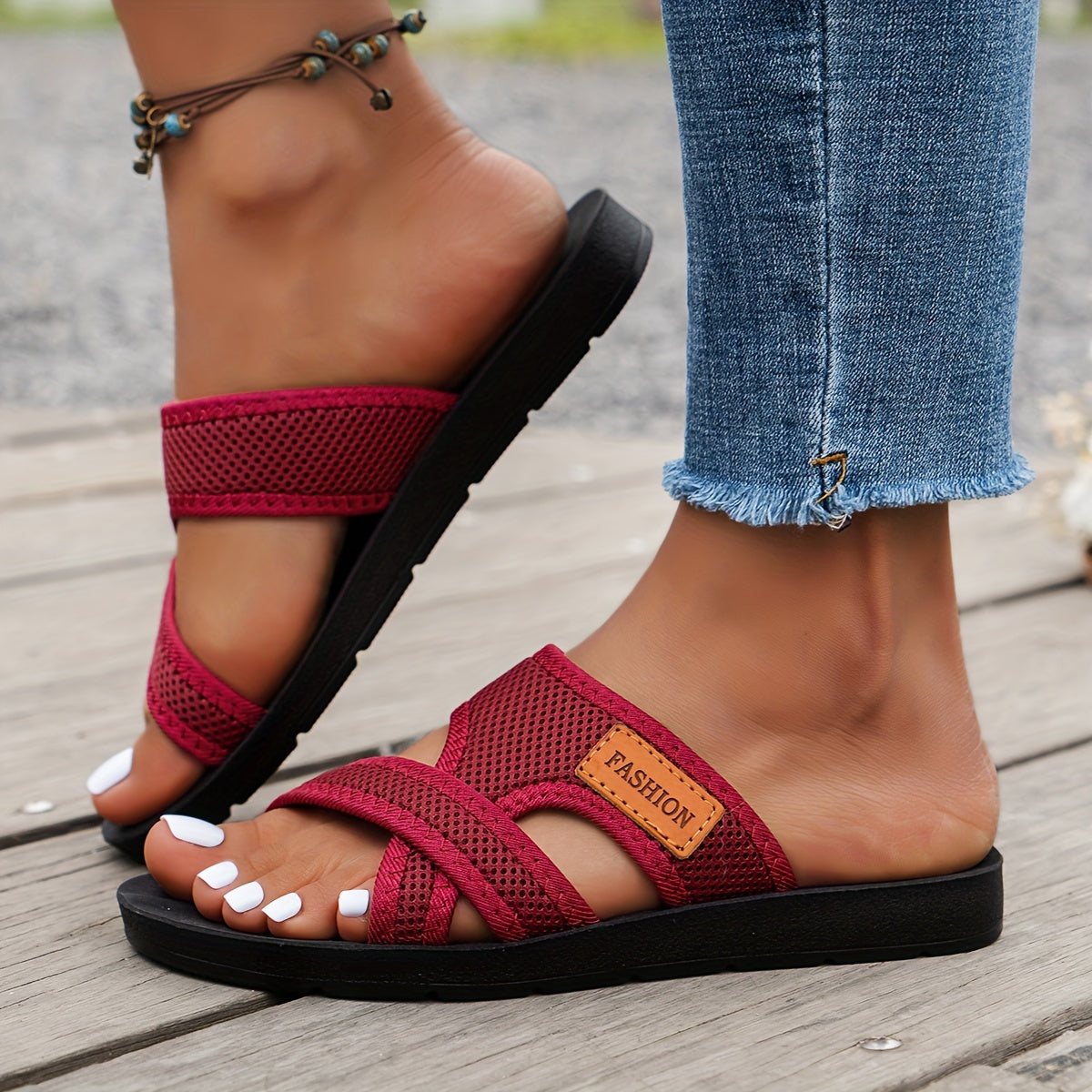 Women's Sporty Slip-On Mesh Sandals