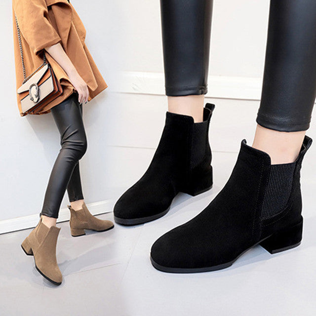 Chelsea Ankle Boots for Women - Fashionable Pointed Heels
