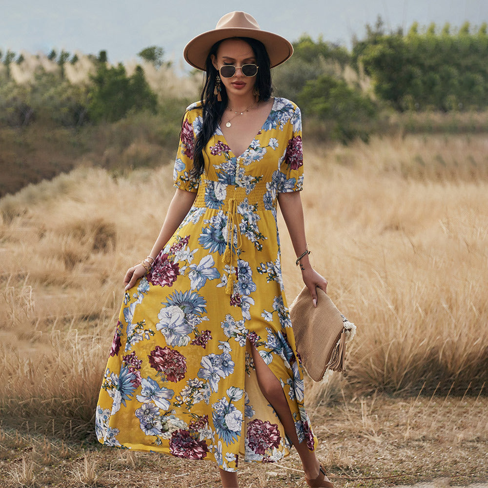 Summer New Bohemian Print Dress for Women