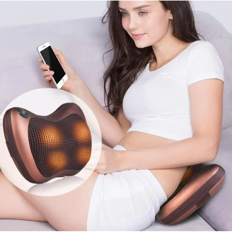 Electric Infrared Heating Kneading Neck Shoulder Back Body Spa Massager