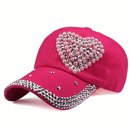 Women's Sparkling Heart-Shaped  Rhinestone Hat