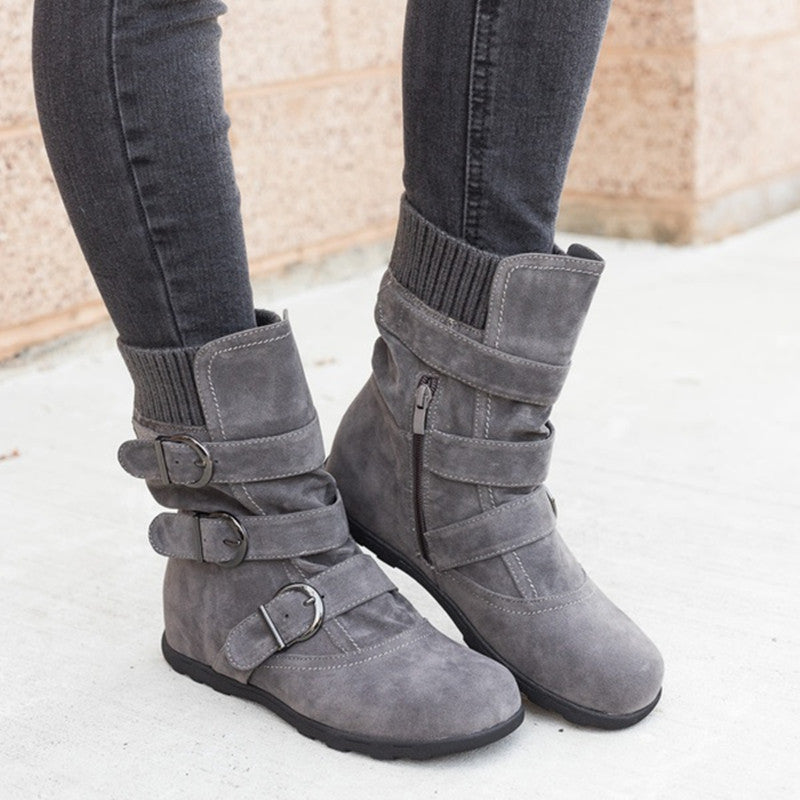 Winter New Cotton Shoes - Plus Size Suede Boots